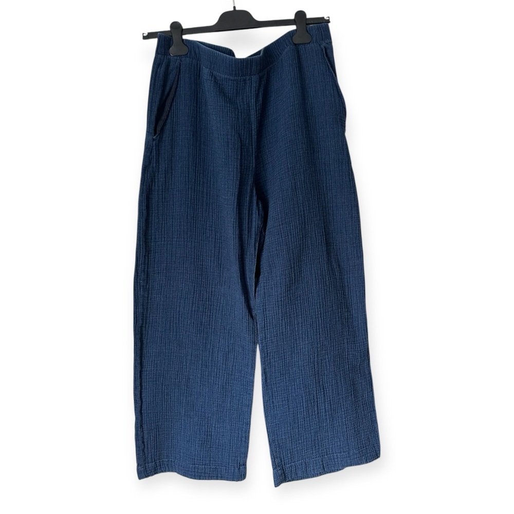 GAP Denim Navy Gauze Button-Up Shirt and Pants Matching Set Size Xl - Picture 3 of 8